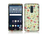 LG G Stylo LS770 G4 Note Silicone Case TPU Colorful Flowers on Sea Foam Pattern