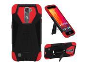 LG G4c Mini Compact H525N Hard Cover and Silicone Protective Case Hybrid Black Red Transformer With Stand