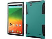 ZTE Lever LTE Z936L Hard Cover and Silicone Protective Case Hybrid Teal Black Slim Dual Layer