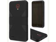 Alcatel OneTouch Conquest 7046T Hard Cover and Silicone Protective Case Hybrid Triad Triangle Black
