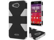 Kyocera Hydro Wave C6740 Hard Cover and Silicone Protective Case Hybrid Triad Triangle Black White