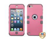 For iPod Touch 5th 6th Gen Rubberized Pearl Pink Iron Gray TUFF Hybrid Case