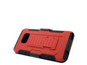 Samsung Galaxy S6 Edge Plus G928 Hard Cover and Silicone Protective Case Hybrid Robot Red Black Stand With Holster
