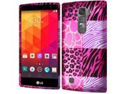 LG G4c Mini Compact H525N Volt 2 LS751 Magna H502G Hard Case Cover Pink Exotic Skins Texture