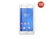 Sony Xperia Z3 Compact 3X Custom Fit Clear Screen Guard Protector