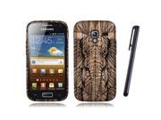 Samsung Galaxy Ace 2 I8160 Silicone Case TPU Elephant Head Aztec Wooden w Stylus Pen