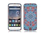 Alcatel OneTouch POP Astro 5042N 5042T Silicone Case TPU Red Blue Mandala