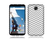Motorola Google Nexus 6 Silicone Case TPU Gray Mini Chevron