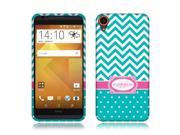 HTC Desire 820 Silicone Case TPU Teal Mint Happiness Monogram