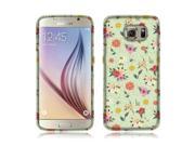 Samsung Galaxy S6 G920 Silicone Case TPU Colorful Flowers on Sea Foam Pattern