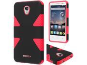 Alcatel OneTouch POP Astro Hard Cover and Silicone Protective Case Hybrid Triad Triangle Black Red