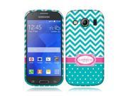 Samsung Galaxy Ace 4 LTE G357 Silicone Case TPU Teal Mint Happiness Monogram
