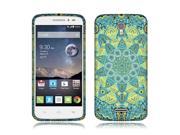 Alcatel OneTouch POP Astro 5042N 5042T Silicone Case TPU Teal Yellow Mandala