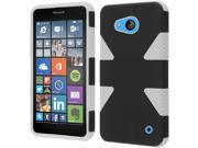 Microsoft Lumia 640 Hard Cover and Silicone Protective Case Hybrid Triad Triangle Black White