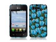 LG Optimus Zone 2 Fuel L34C Silicone Case TPU Fields Of Blue Tulips