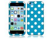 Apple iPhone 5C Light Lite Hard Case Cover Dots White Blue