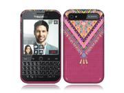 BlackBerry Classic Silicone Case TPU Pink Aztec Chevron Feather on Pink Fabric