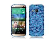 HTC One M8 Mini Silicone Case TPU Deep Sea Blue And Purple Mandala Pattern