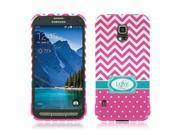 Samsung Galaxy S5 Active G870A Silicone Case TPU Hot Pink Love Monogram