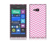 Nokia Lumia 735 Silicone Case TPU Pink Mini Chevron