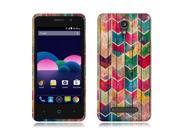 ZTE Obsidian Z820 Silicone Case TPU Watercolor Chevron Stained Wood
