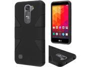 LG G4c Mini Compact H525N Hard Cover and Silicone Protective Case Hybrid Triad Triangle Black