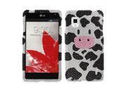 LG Optimus G LS970 Eclipse Hard Case Cover Moo Moo Cow With Full Rhinestones