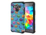 Samsung Galaxy Grand Prime G530 Hard Cover and Silicone Protective Case Hybrid Munching On Macarons Black