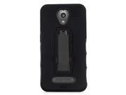ZTE Obsidian Z820 Protector Cover Case Hybrid Black Black Symbiosis With Vertical Stand New
