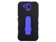 HTC Desire 520 Protector Cover Case Hybrid Black Blue Symbiosis With Vertical Stand New