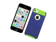 Apple iPhone 5C Light Lite Protector Cover Case Hybrid Solid Dark Blue Green Honeycomb Dots