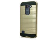 LG K10 Premier LTE L62VL L61AL K428 K430 K420 K420N Protector Cover Case Hybrid Gold Black Brushed