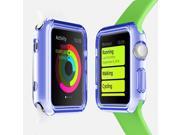 Apple Watch Sport Edition 42mm Apple Watch Series 2 42mm 2nd Gen 2016 Silicone Case TPU Clear Blue