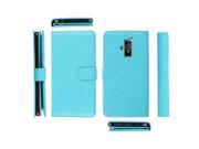 Coolpad Rogue 3320A Pouch Case Cover Sky Blue Horizontal Flap Credit Card
