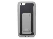 Apple iPhone 6 iPhone 6s Protector Cover Case Hybrid Advanced Armor Black Grey With Stand