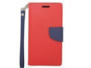 Alcatel One Touch Fierce 2 7040T A564C Pouch Case Cover Red BL 2 Tone Flap Credit Card Strap