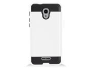 Alcatel Fierce 4 Allura 5056 Pop 4 5.5 Protector Cover Case Hybrid White Black Brushed