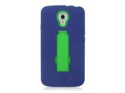 LG Volt F90 LS740 Hard Cover and Silicone Protective Case Hybrid Blue Green Symbiosis w Stand