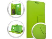 Samsung Galaxy S7 G930 Pouch Case Cover Lime Green Silk Wallet Card