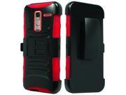 LG Class F620 Zero H650 Hard Cover and Silicone Protective Case Hybrid BLK Red Curve Stand Holster
