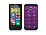 Nokia Lumia 630 Lumia 635 Protector Case Hybrid PPL Black Luxurious Lattice Dazzling Sparkle Stones