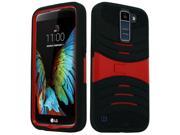 LG K10 Premier LTE L62VL L61AL K428 K430 K420 K420N Protector Cover Case Hybrid Black Red Stand