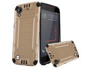 HTC Desire 530 630 Protector Cover Case Hybrid Brushed Metal Gold Black Combat Robust