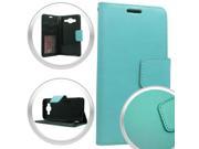 Samsung Galaxy J1 J120 Galaxy Express 3 Galaxy Luna S120 Pouch Case Cover Teal Brushed Wallet Card