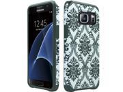 Samsung Galaxy S7 G930 Hard Cover and Silicone Protective Case Hybrid Black Damask Black Fusion