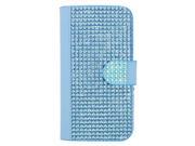 Samsung Galaxy S6 Edge G925 Pouch Case Cover Lite Blue Diamond Lite Blue Leather Wallet