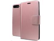 Apple iPhone 7 Plus 5.5 Pouch Case Cover Rose Gold Brushed Wallet Card