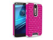 Motorola Droid Turbo 2 XT1585 Moto X Force XT1580 Protector Case Hybrid HPK GR Glossy Sparkle Stones