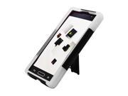 LG Optimus L9 P769 Hard Cover and Silicone Protective Case Hybrid Black White w Y Stand