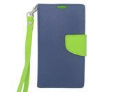 Nokia Lumia 630 Lumia 635 Pouch Case Cover Blue Green 2 Tone Deluxe Horizontal Flap Credit Card
